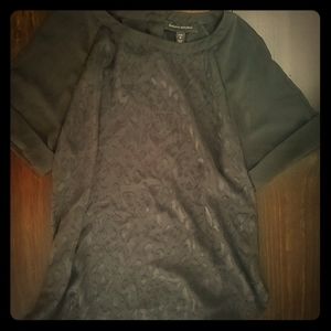 Sheer Black Animal Print Banana Republic T